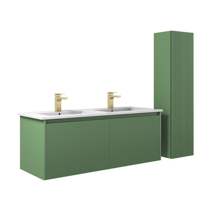 Blossom Positano 48" 1-Drawer Aventurine Green Wall-Mounted Double Vanity Base