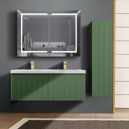 Blossom Positano 48" 1-Drawer Aventurine Green Wall-Mounted Double Vanity Base