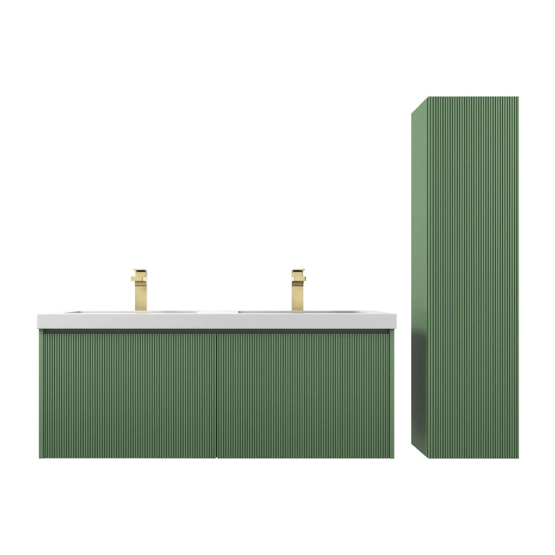 Blossom Positano 48" 1-Drawer Aventurine Green Wall-Mounted Double Vanity Base