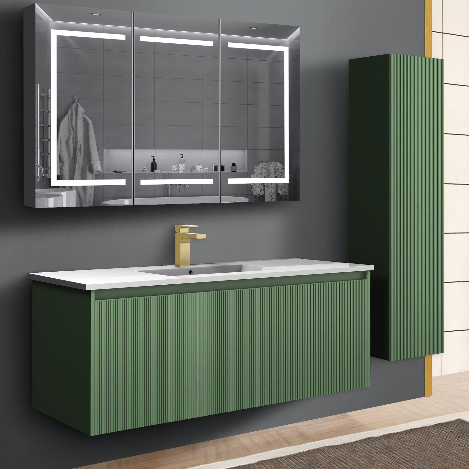 Blossom Positano 48" 1-Drawer Aventurine Green Wall-Mounted Single Vanity Base