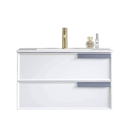 Blossom Sofia 30" 2-Drawer White Wall-Mounted Vanity Base