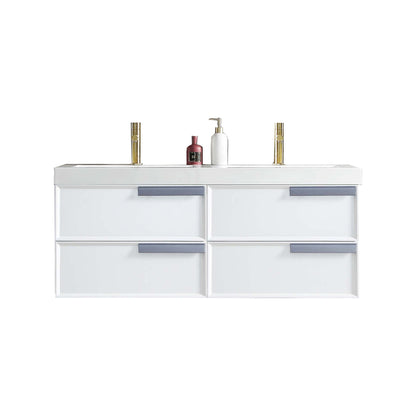 Blossom Sofia 48" 4-Drawer White Wall-Mounted Vanity Base