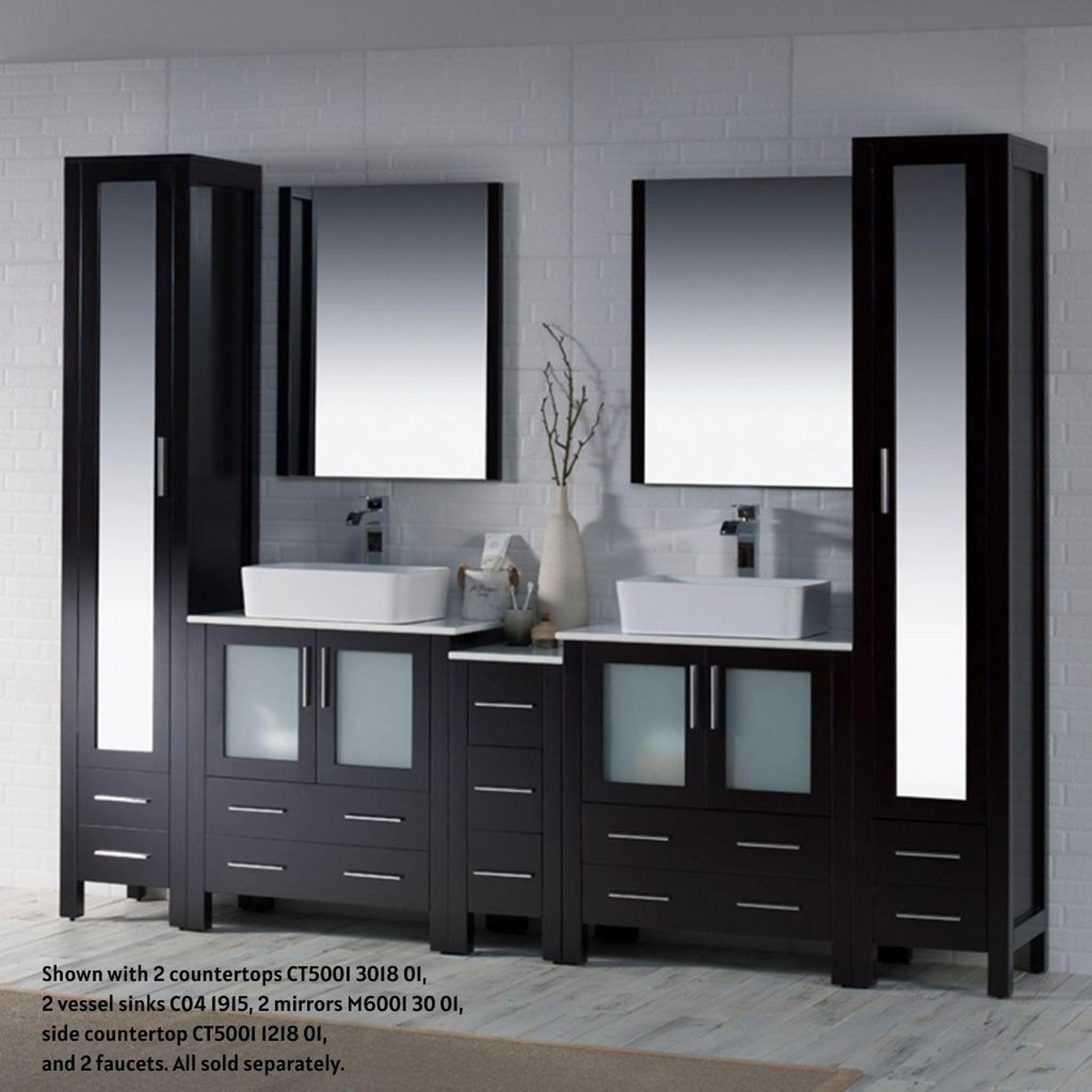 Blossom Sydney 102" Espresso Freestanding Vanity Base