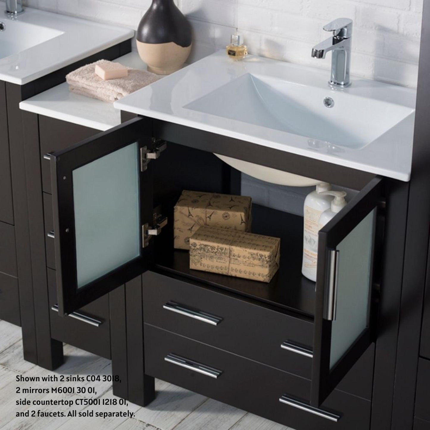 Blossom Sydney 102" Espresso Freestanding Vanity Base