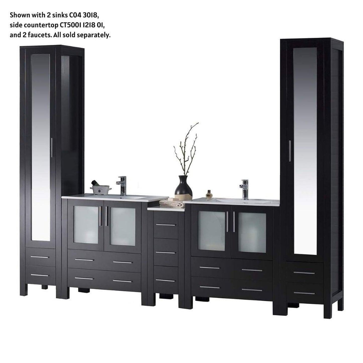 Blossom Sydney 102" Espresso Freestanding Vanity Base