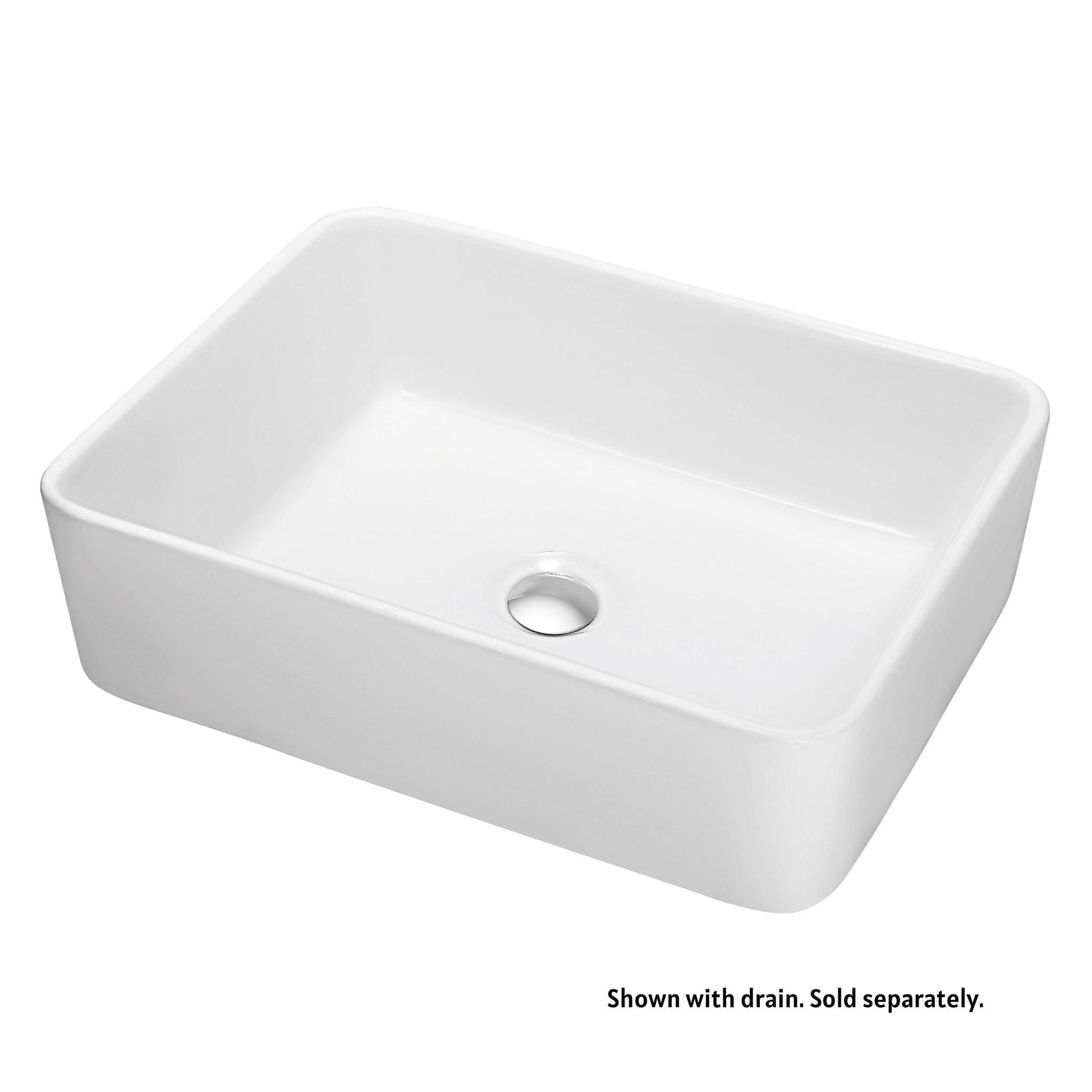 Blossom Sydney 19" x 15" White Rectangular Ceramic Single Vessel Sink