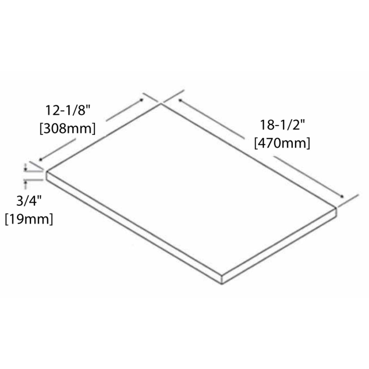 Blossom Sydney 24" x 18 White Ceramic Vanity Top