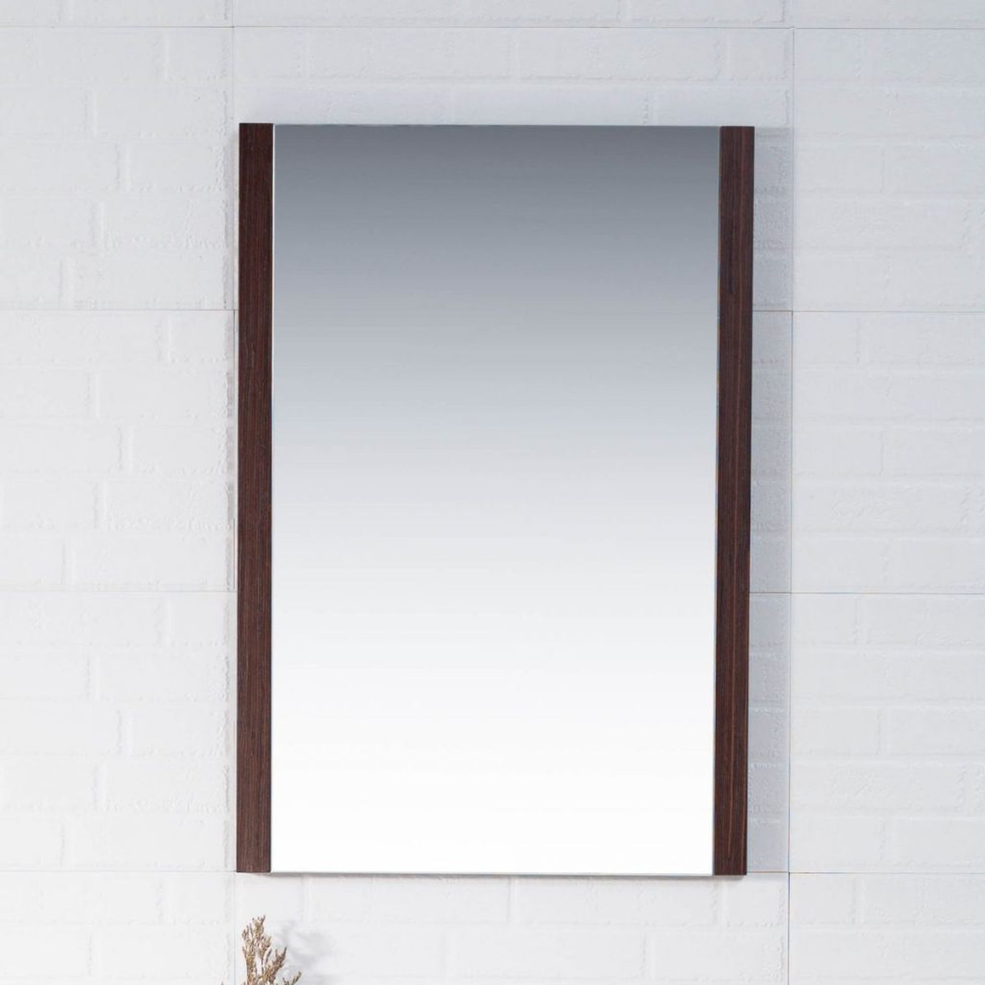 Blossom Sydney 24" x 32" Wenge Wall-Mounted Rectangle Mirror