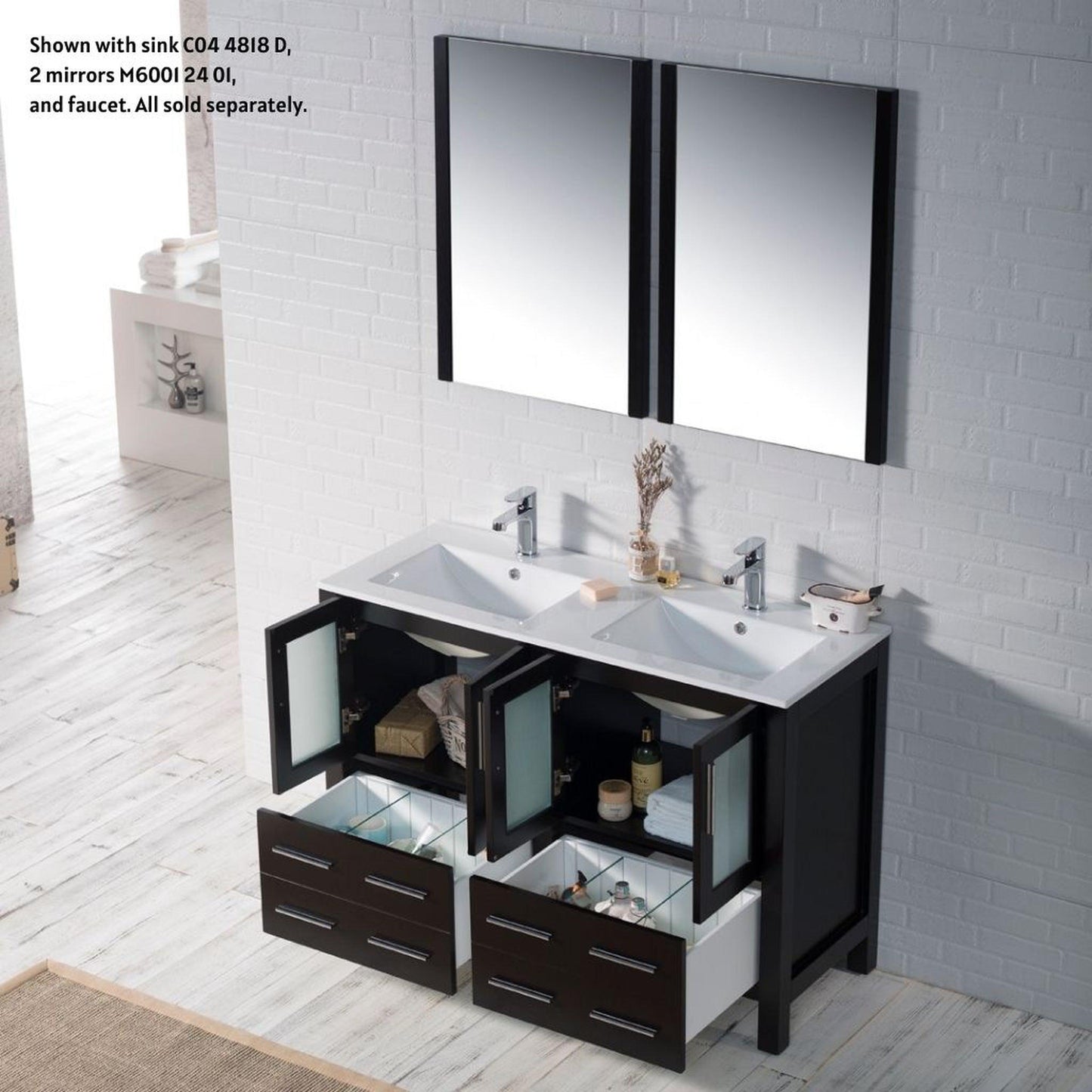 Blossom Sydney 48" Espresso Freestanding Vanity Base