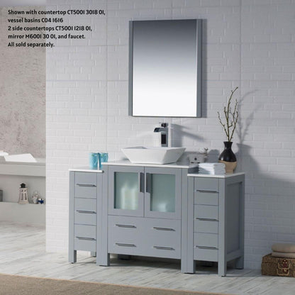 Blossom Sydney 54" Metal Gray Freestanding Vanity Base