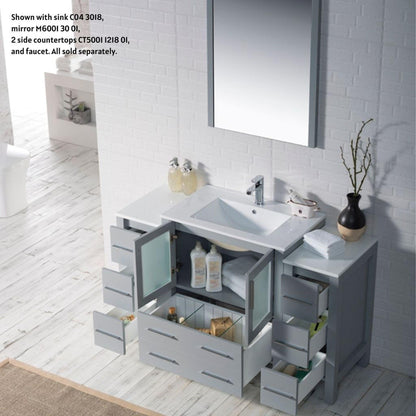 Blossom Sydney 54" Metal Gray Freestanding Vanity Base