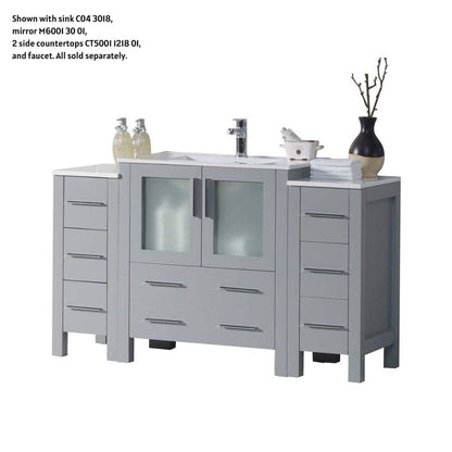 Blossom Sydney 54" Metal Gray Freestanding Vanity Base