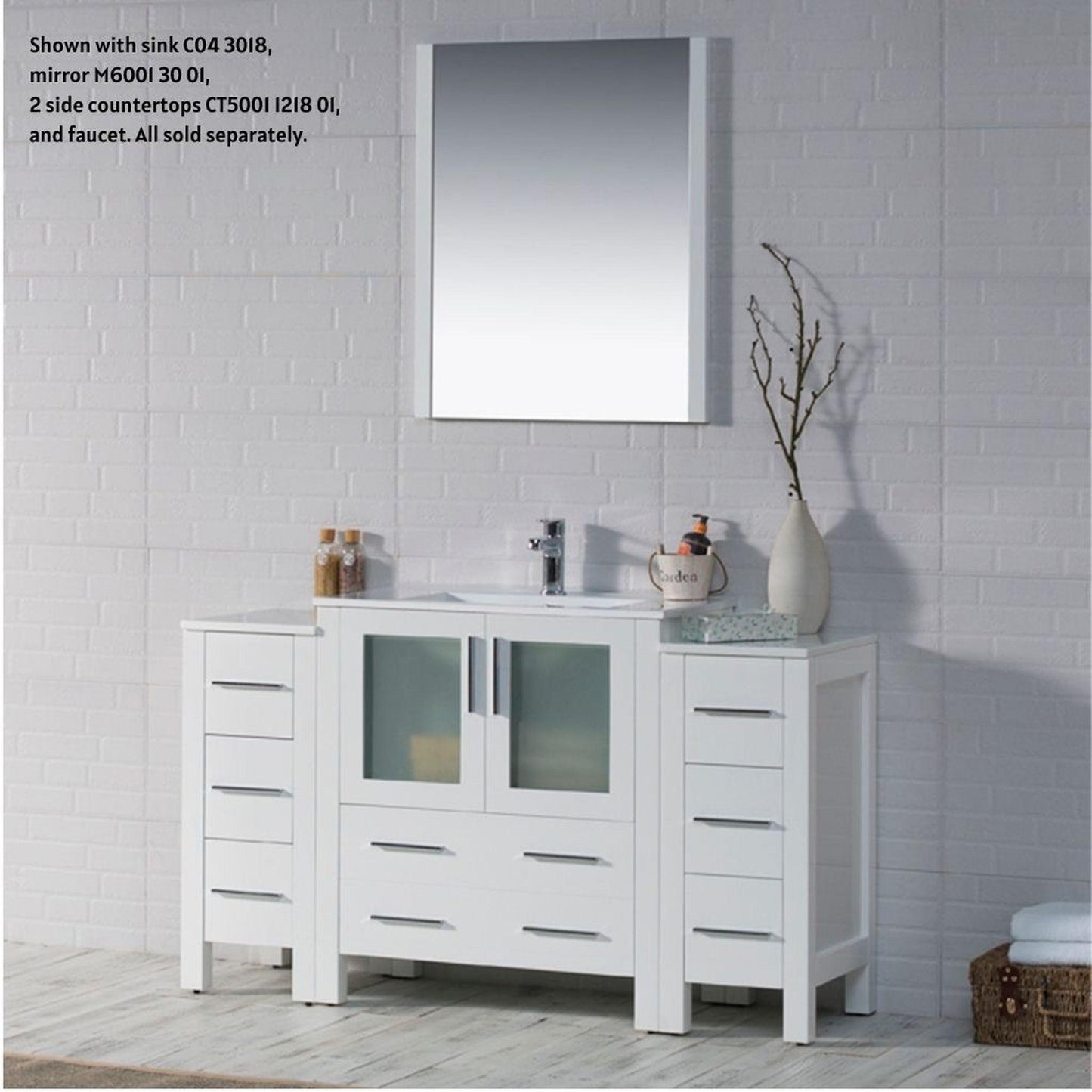 Blossom Sydney 54" White Freestanding Vanity Base