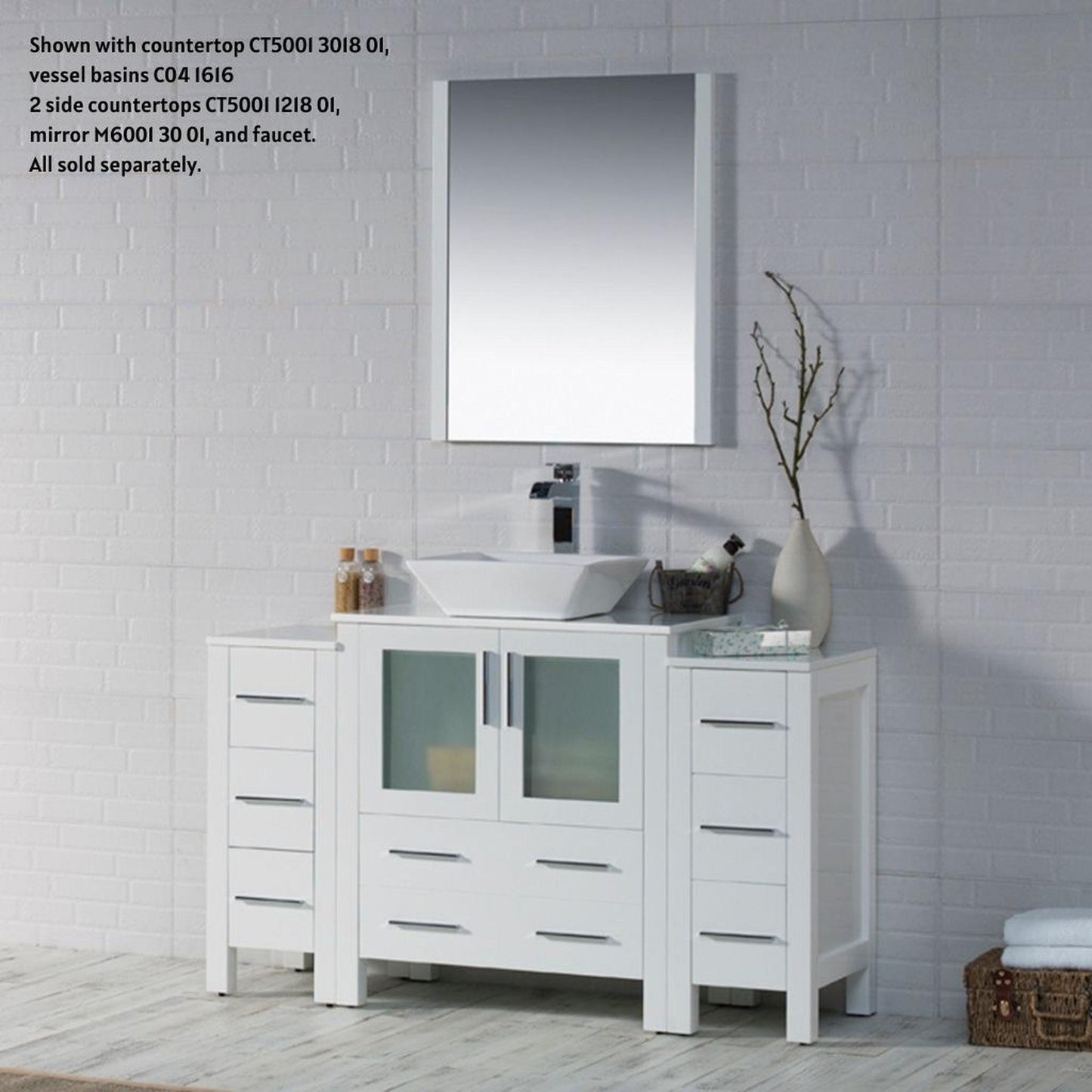 Blossom Sydney 54" White Freestanding Vanity Base