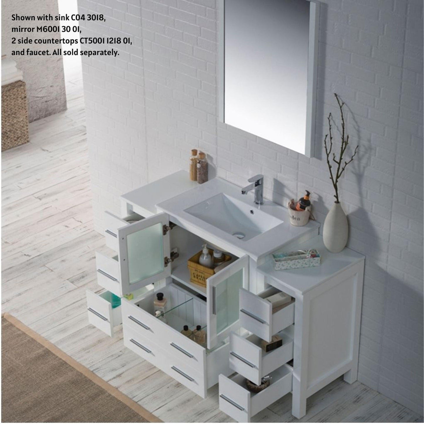 Blossom Sydney 54" White Freestanding Vanity Base