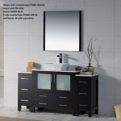 Blossom Sydney 60" Espresso Freestanding Vanity Base With Side Cabinet