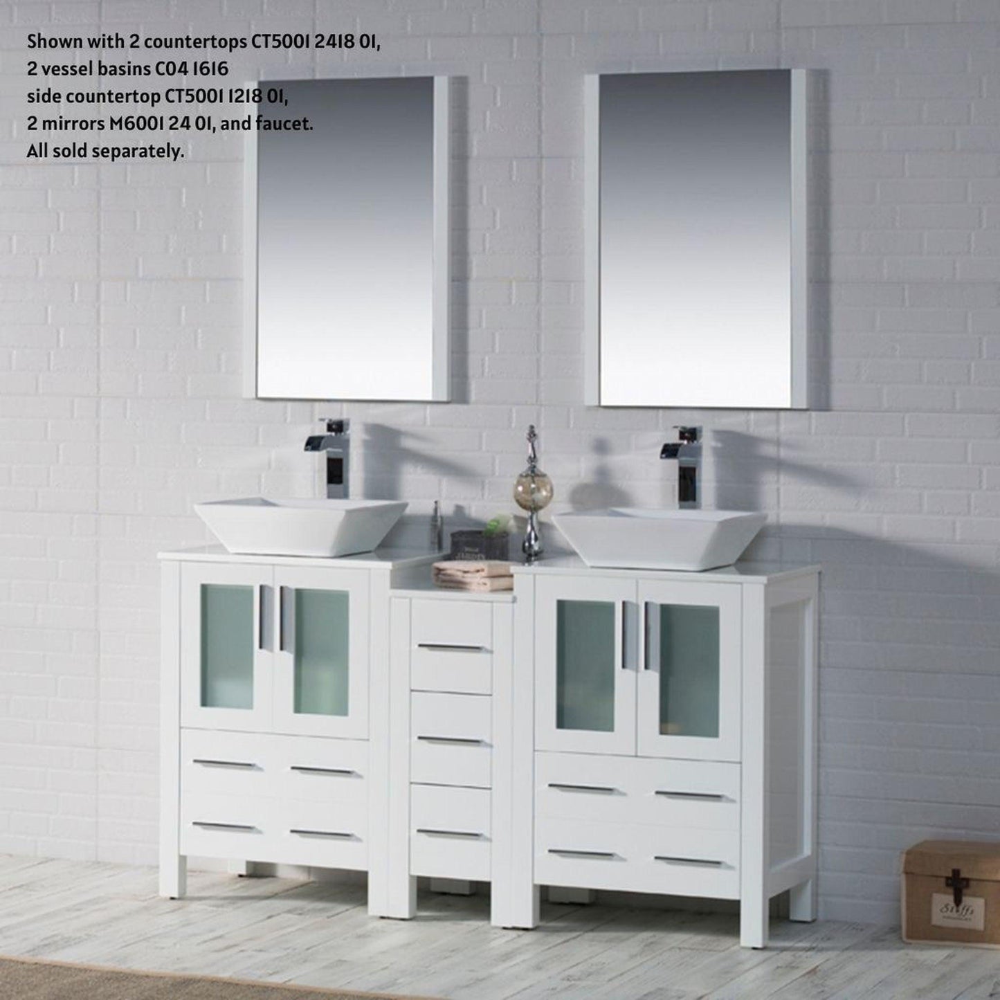 Blossom Sydney 60" White Freestanding Vanity Base