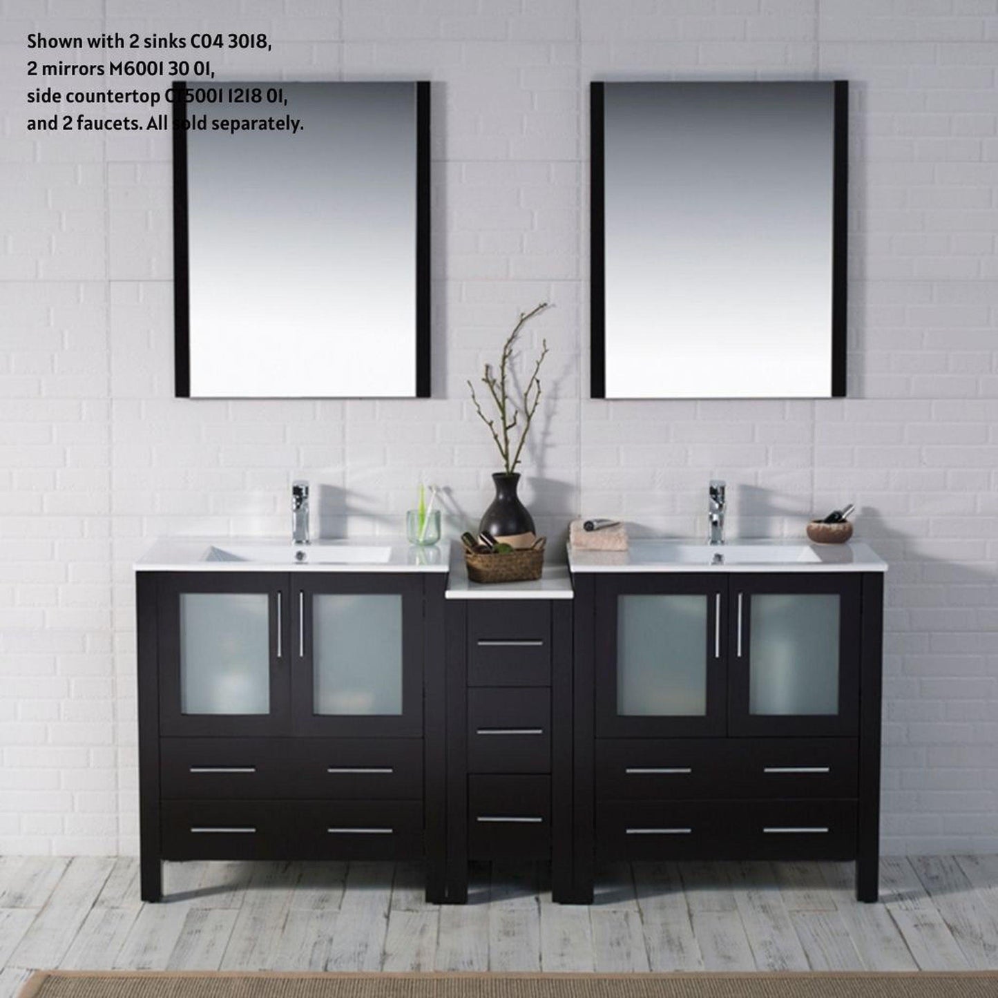 Blossom Sydney 72" Espresso Freestanding Vanity Base