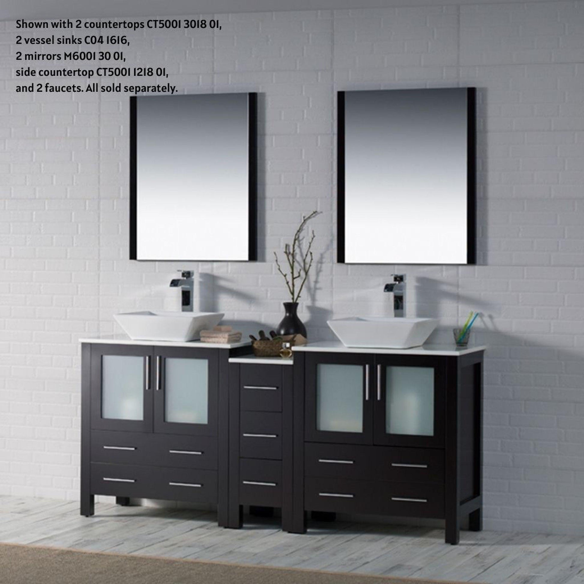 Blossom Sydney 72" Espresso Freestanding Vanity Base