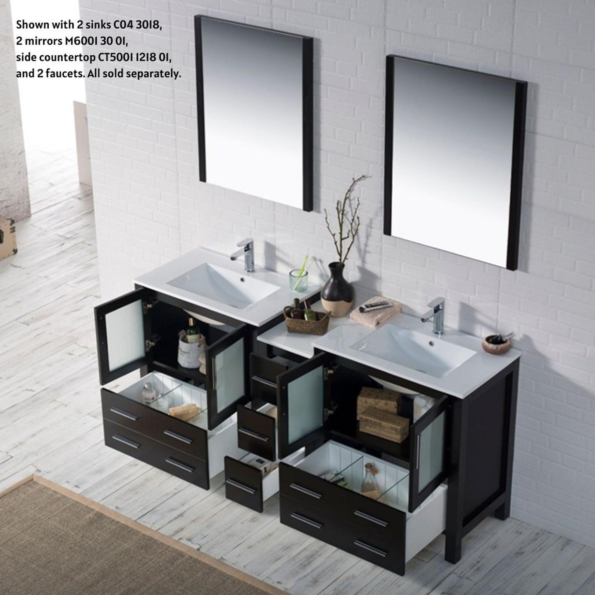 Blossom Sydney 72" Espresso Freestanding Vanity Base