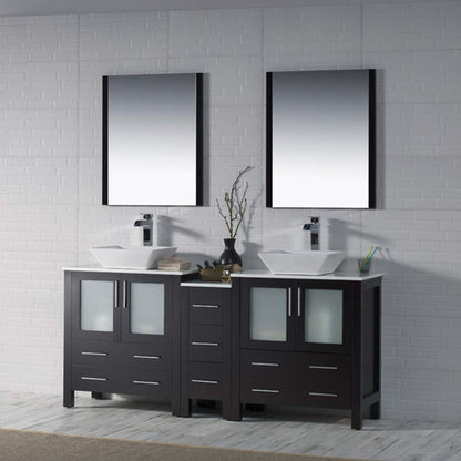 Blossom Sydney 72 Espresso Freestanding Vanity Set With Ceramic Vessel Single Sink