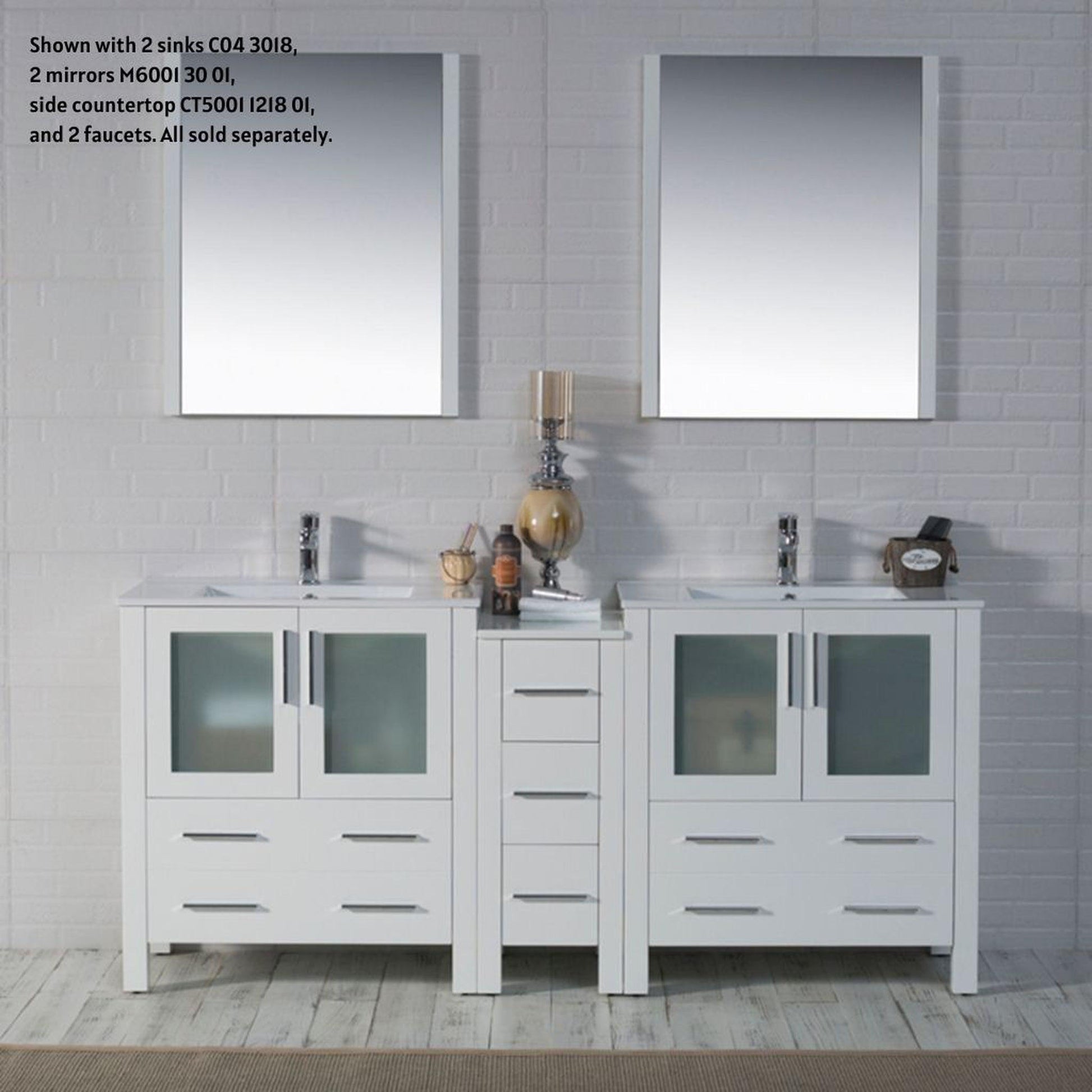 Blossom Sydney 72" White Freestanding Vanity Base