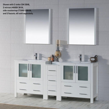 Blossom Sydney 72" White Freestanding Vanity Base