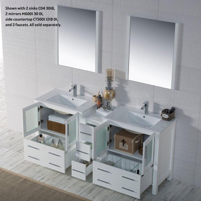 Blossom Sydney 72" White Freestanding Vanity Base