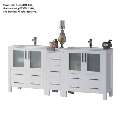 Blossom Sydney 72" White Freestanding Vanity Base