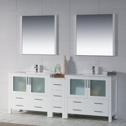 Blossom Sydney 84" White Freestanding Vanity Base