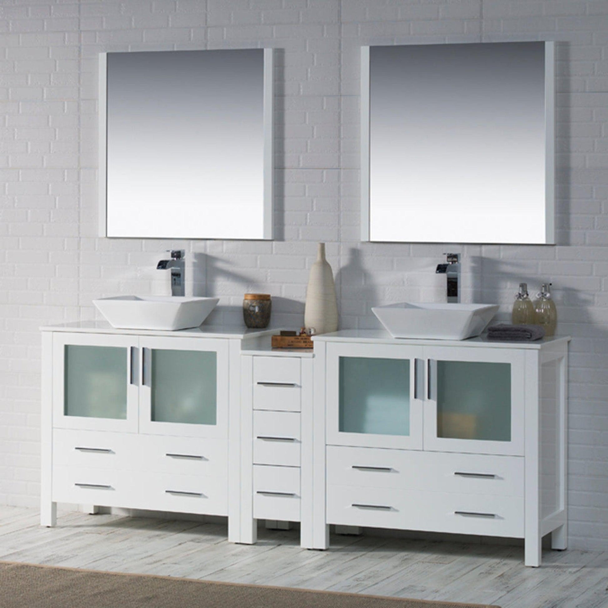 Blossom Sydney 84" White Freestanding Vanity Base