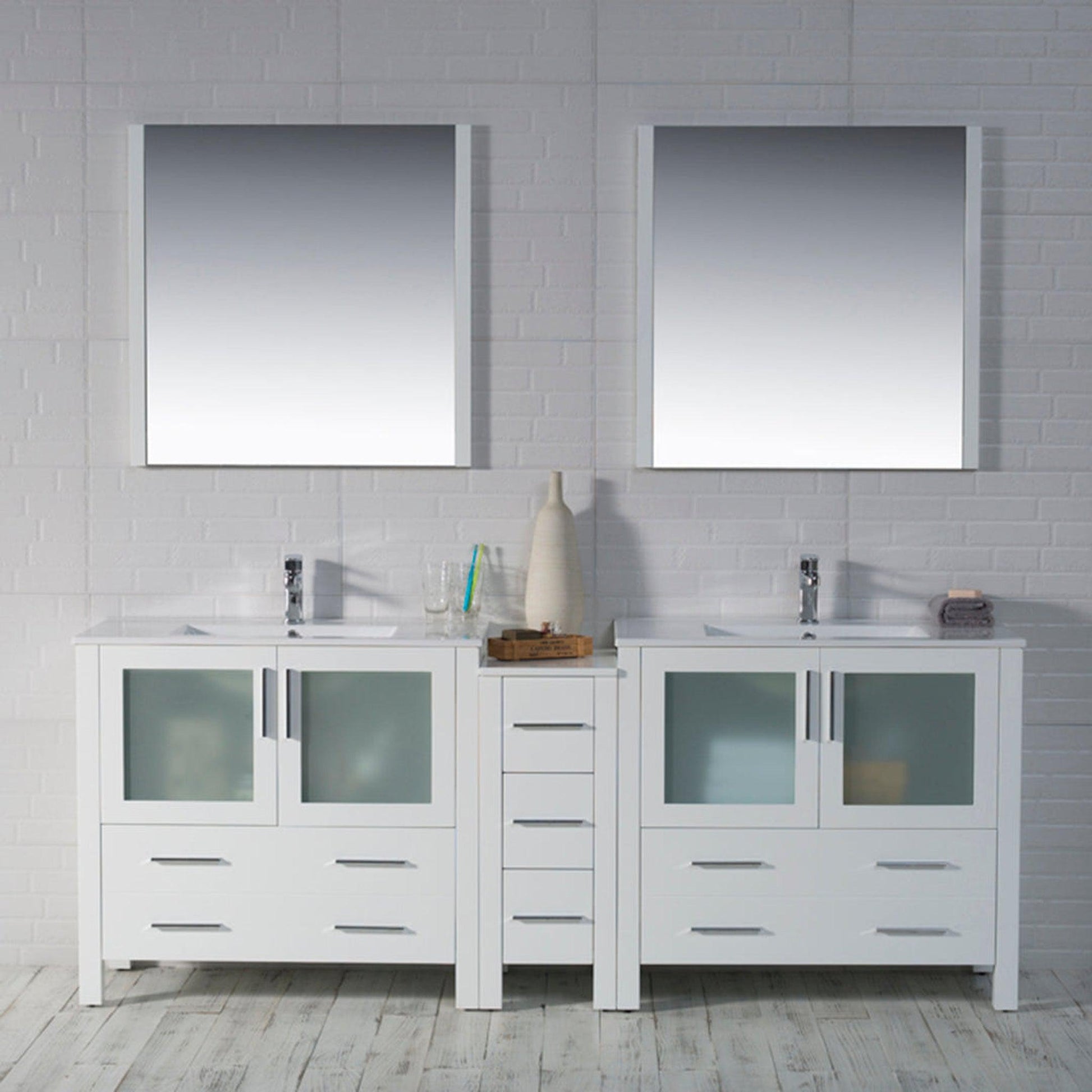 Blossom Sydney 84" White Freestanding Vanity Base