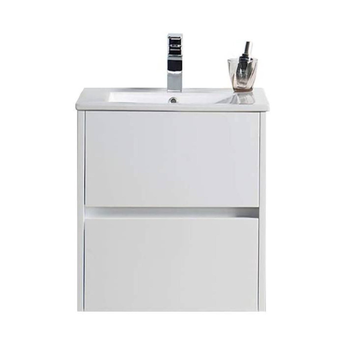 Blossom Valencia 20" 2-Drawer White Wall-Mounted Vanity Base