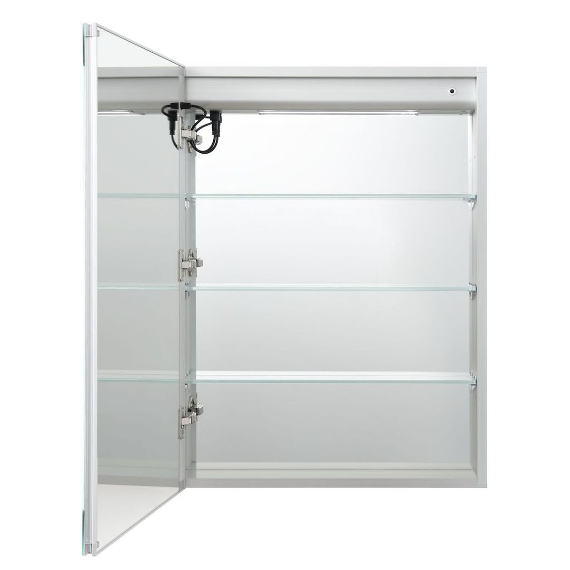 Blossom Vega 20" x 32" Recessed or Surface Mount Left-Hinged Door LED Mirror Medicine Cabinet With 3 Adjustable Glass Shelves and Built-In Defogger