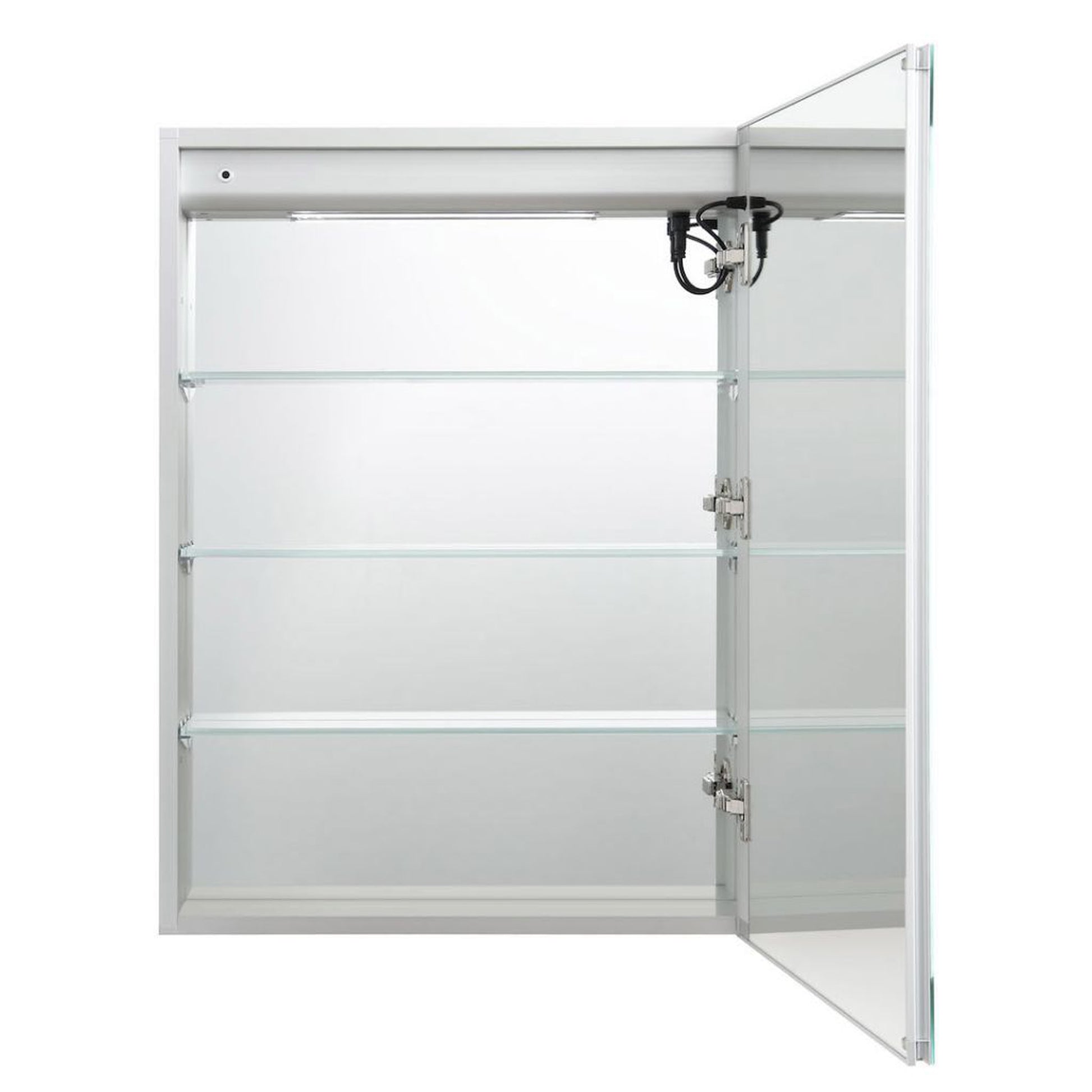 Blossom Vega 20" x 32" Recessed or Surface Mount Right-Hinged Door LED Mirror Medicine Cabinet With 3 Adjustable Glass Shelves and Built-In Defogger