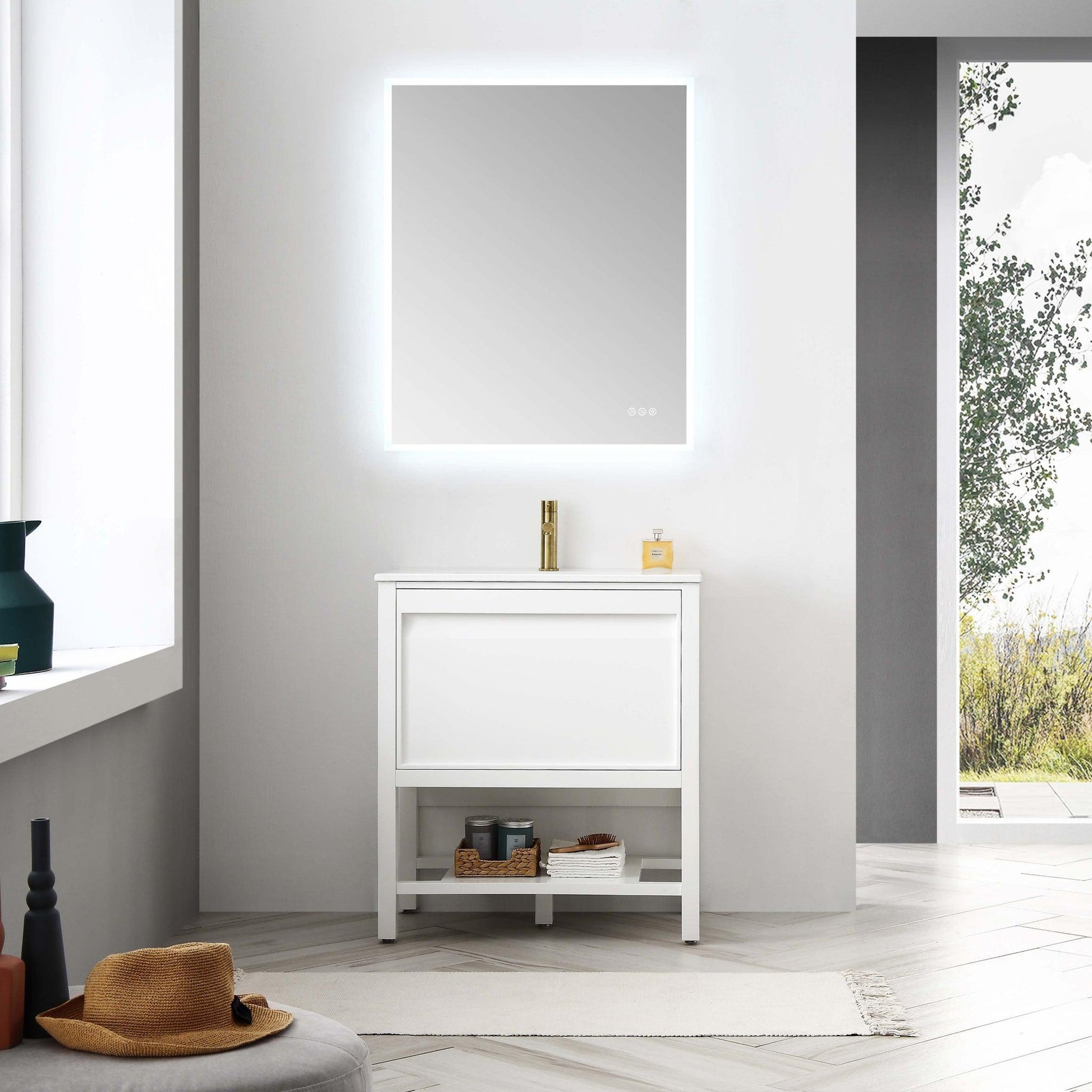 Blossom Vienna 30" 1-Drawer Matte White Freestanding Vanity Base