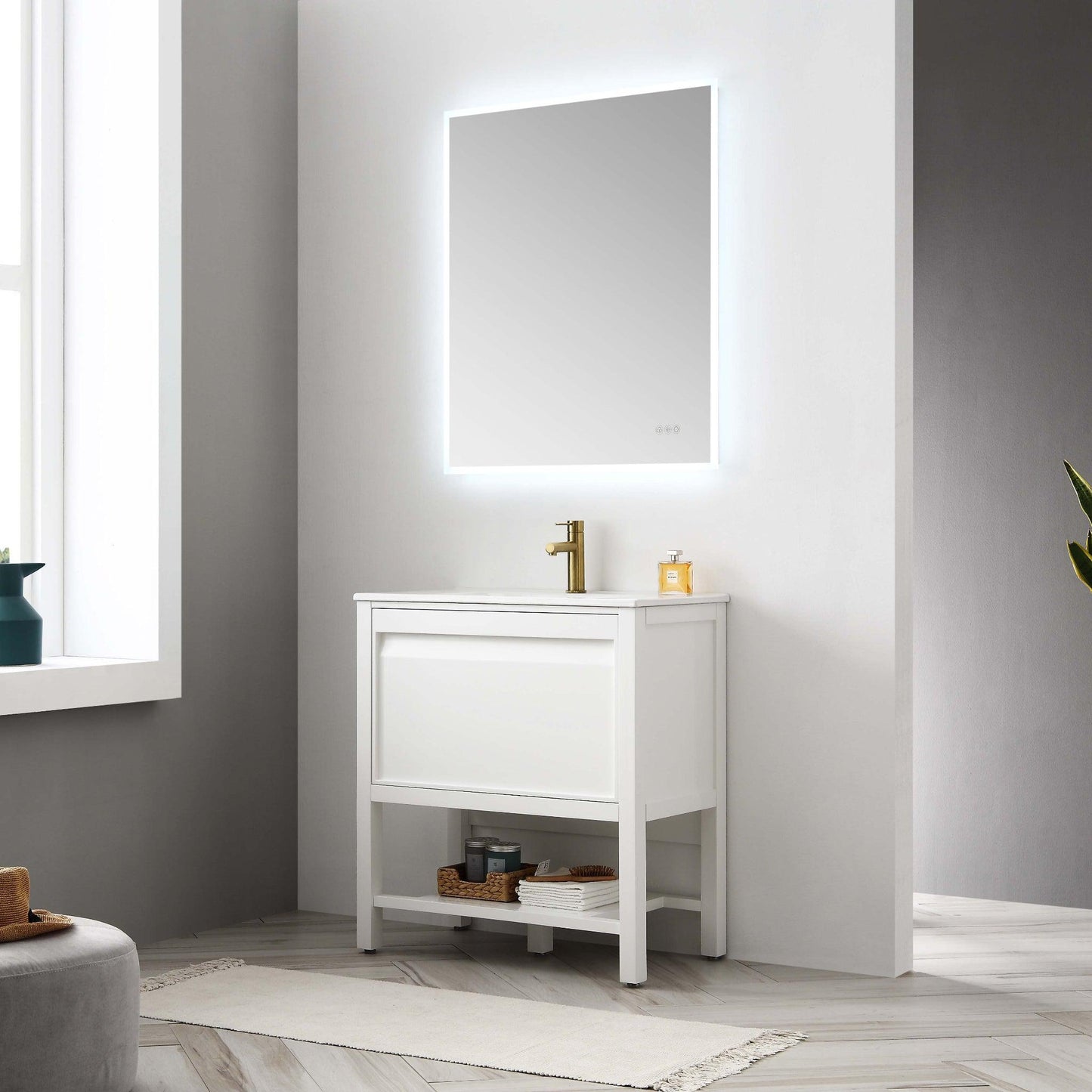 Blossom Vienna 30" 1-Drawer Matte White Freestanding Vanity Base