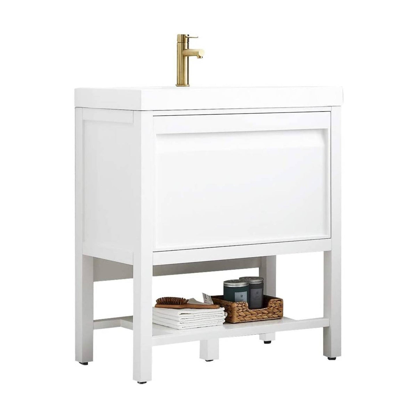 Blossom Vienna 30" 1-Drawer Matte White Freestanding Vanity Base