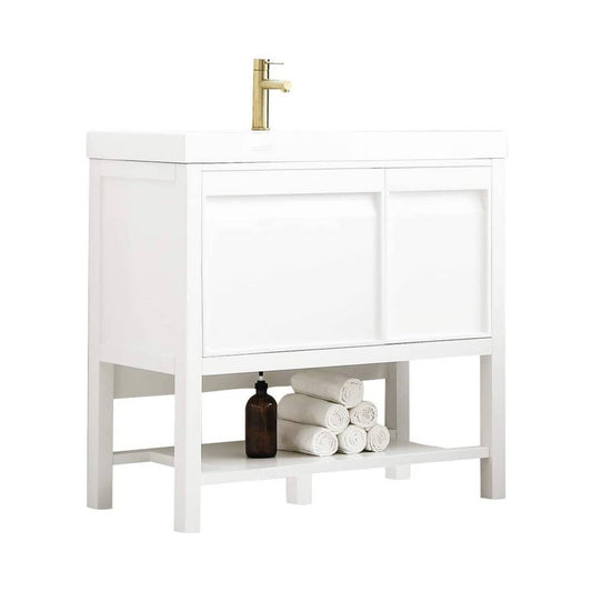 Blossom Vienna 36" 1-Door 1-Drawer Matte White Freestanding Vanity Base