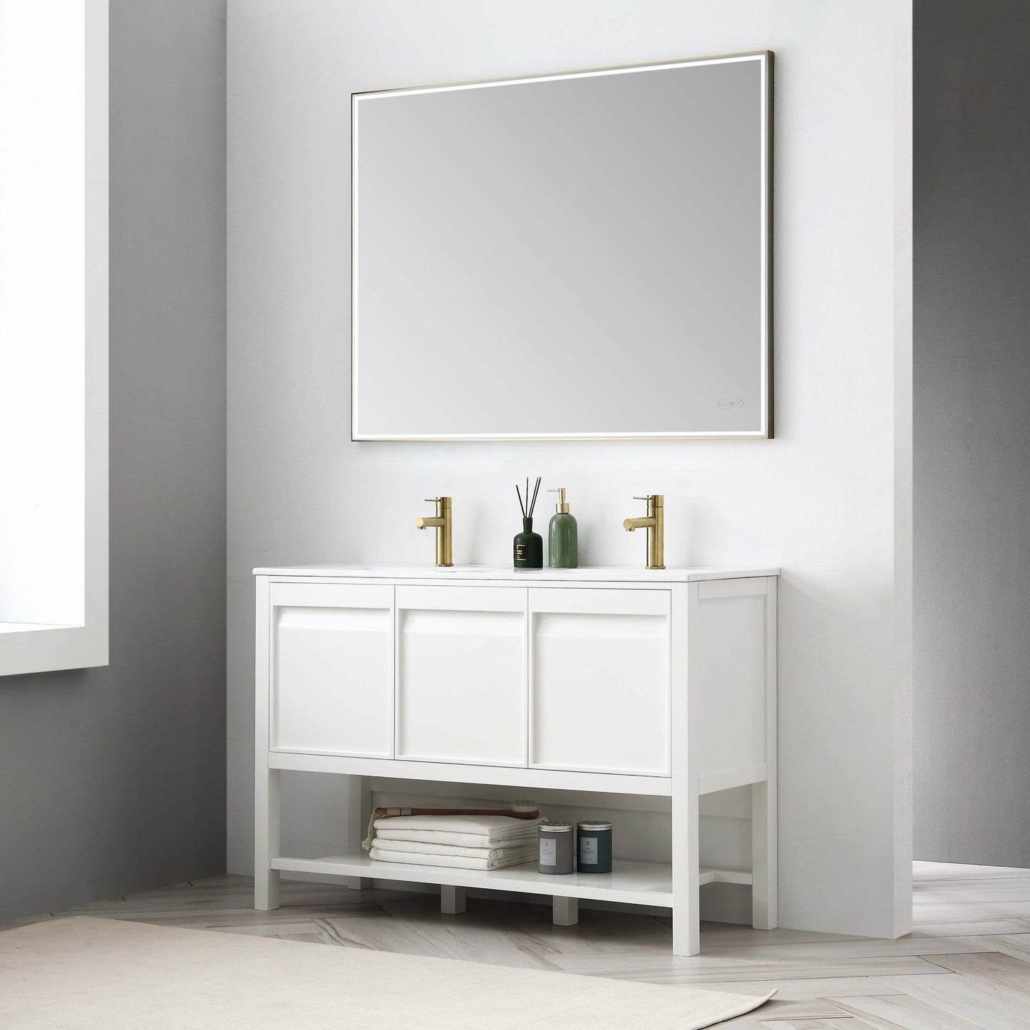 Blossom Vienna 48" 3-Drawer Matte White Freestanding Vanity Base