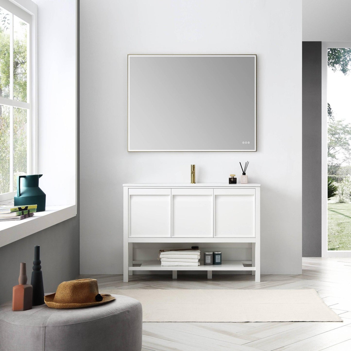 Blossom Vienna 48" 3-Drawer Matte White Freestanding Vanity Base