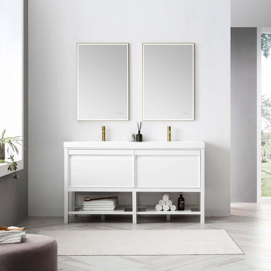 Blossom Vienna 60" 2-Drawer Matte White Freestanding Vanity Base