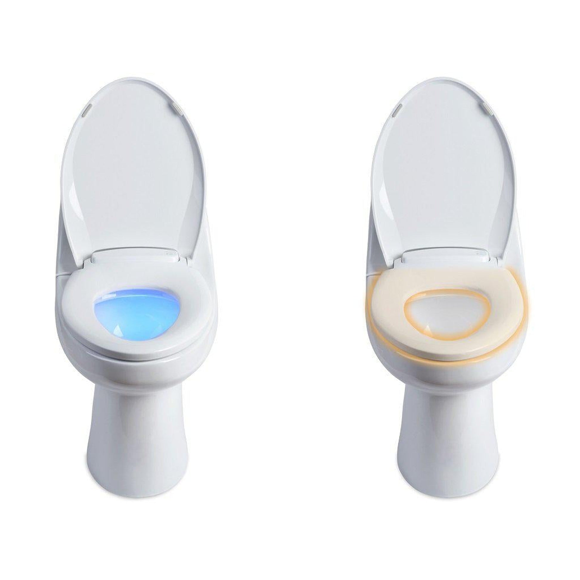 Brondell LumaWarm 18.5" White Round Electric Heated Nightlight Luxury Toilet Seat