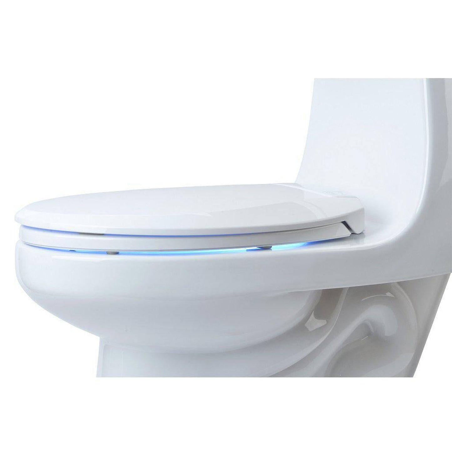 Brondell LumaWarm 20" White Elongated Electric Heated Nightlight Luxury Toilet Seat