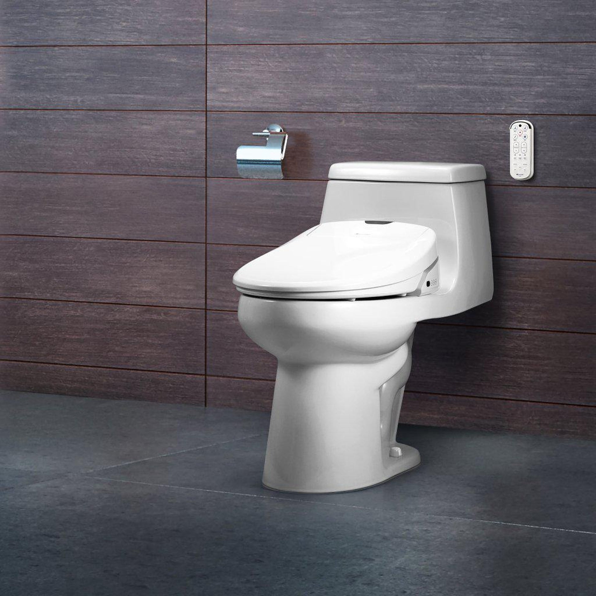 Brondell Swash 1400 19.55" White Round Electric Luxury Bidet Toilet Seat With Wireless Remote Control