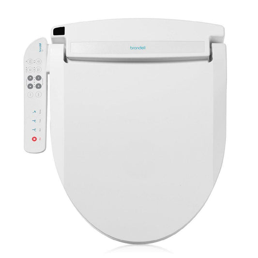 Brondell Swash Select BL67 19.5" White Round Electric Advanced Bidet Toilet Seat With Side Control Panel