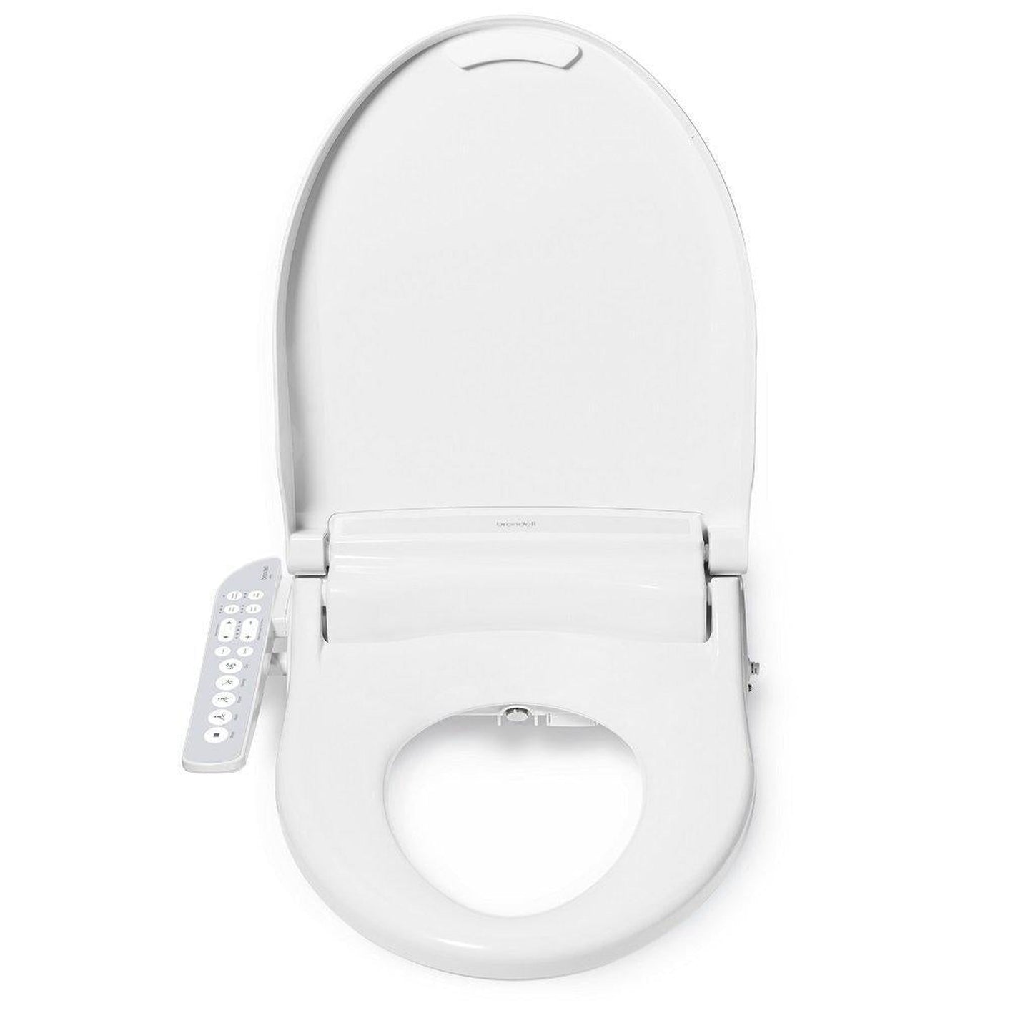 Brondell Swash Select DR801 19.5" White Round Electric Advanced Bidet Toilet Seat With Side Control Panel