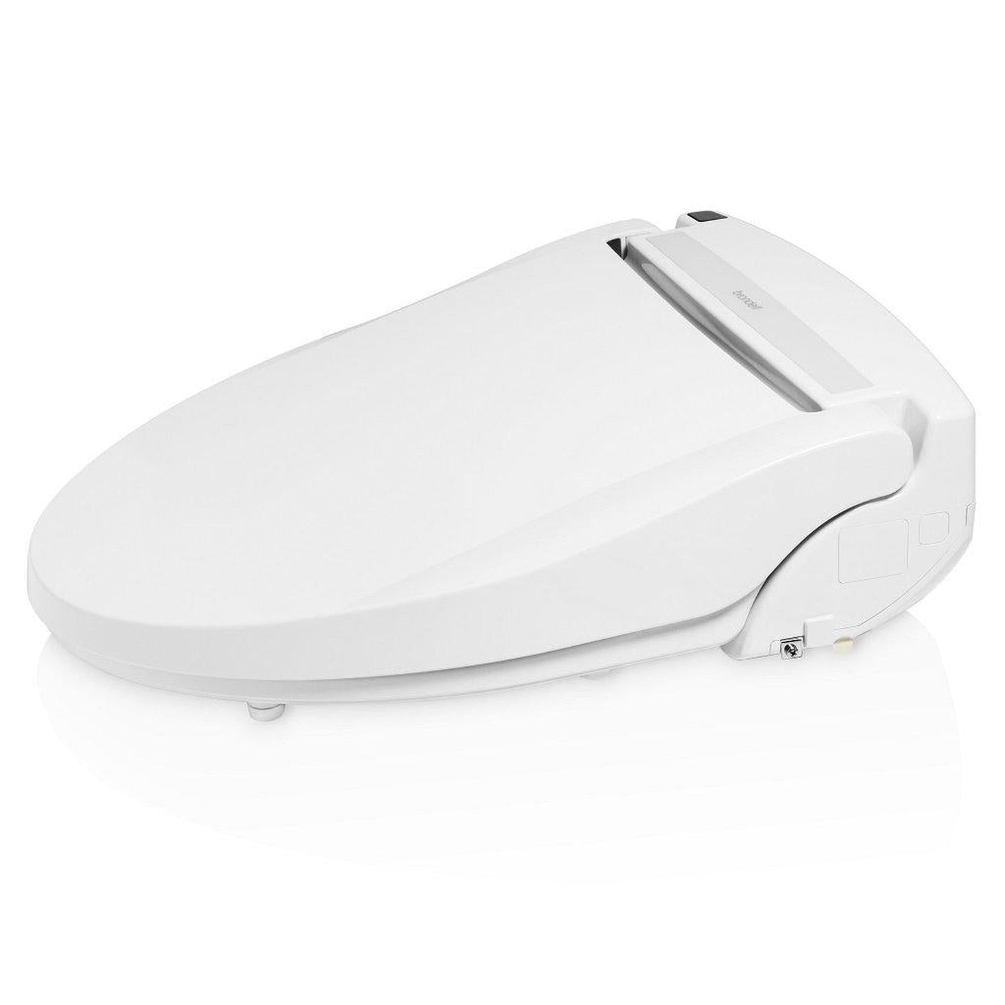 Brondell Swash Select DR801 20.7" White Elongated Electric Advanced Bidet Toilet Seat With Side Control Panel