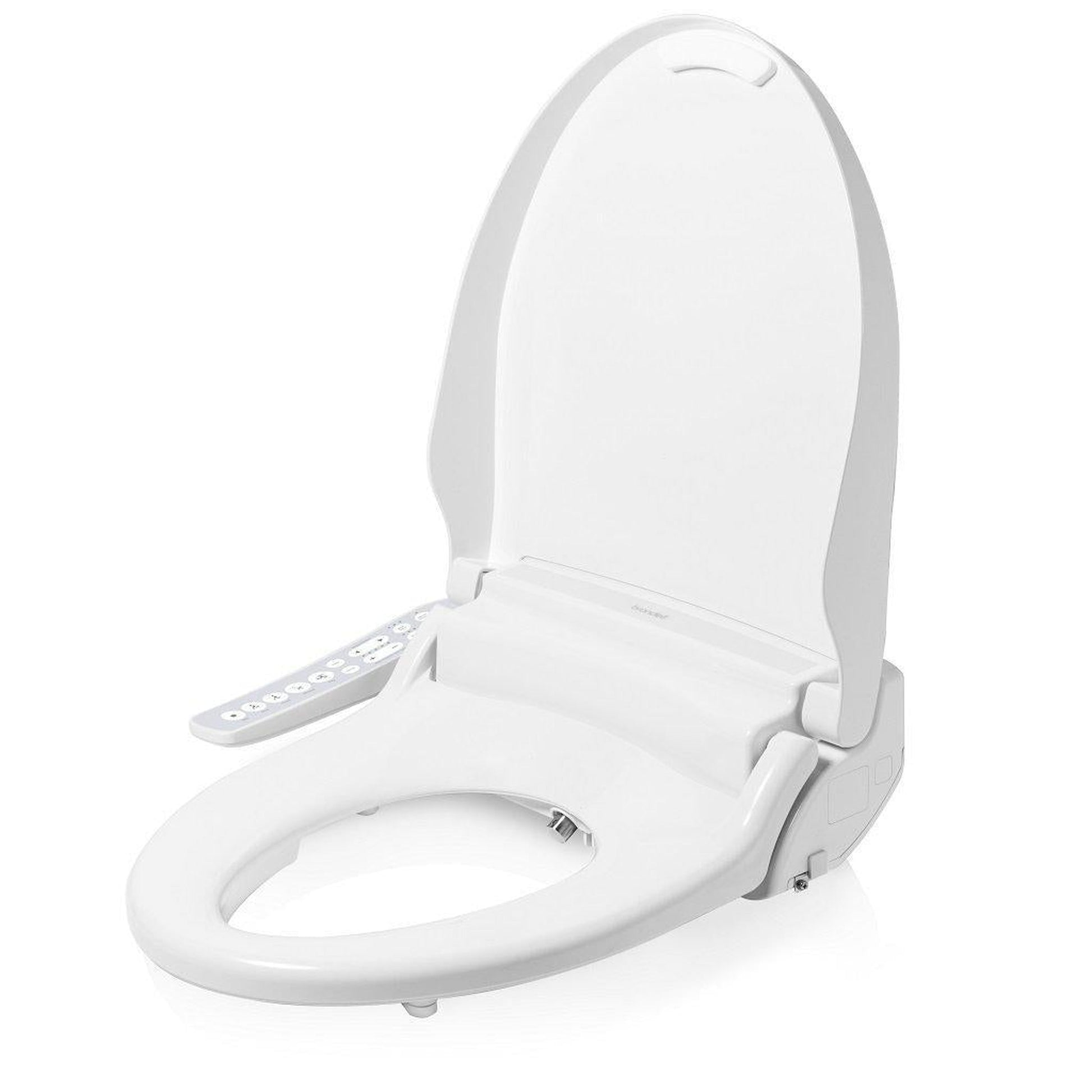 Brondell Swash Select DR801 20.7" White Elongated Electric Advanced Bidet Toilet Seat With Side Control Panel