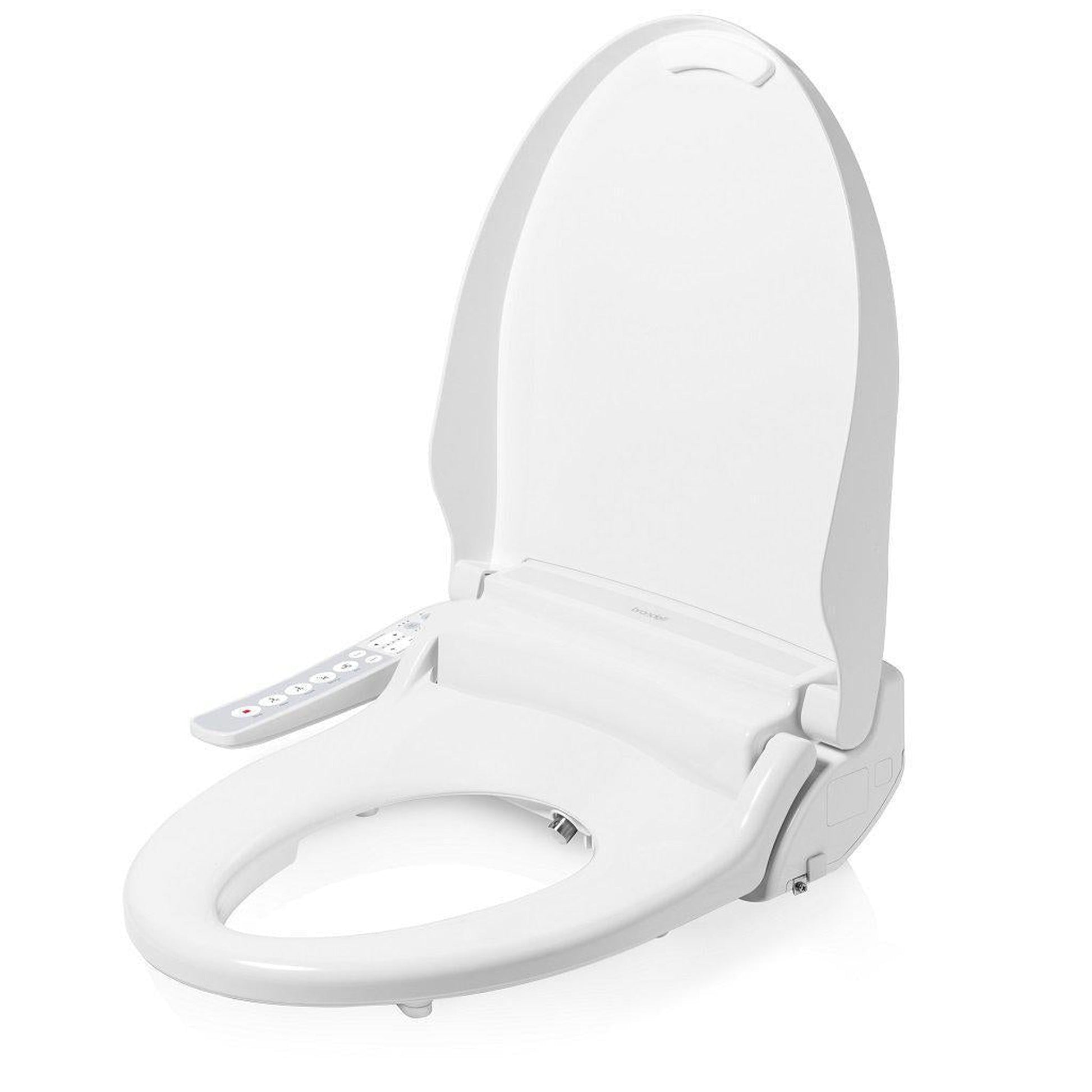 Brondell Swash Select EM417 19.5" White Round Electric Advanced Bidet Toilet Seat With Side Control Panel
